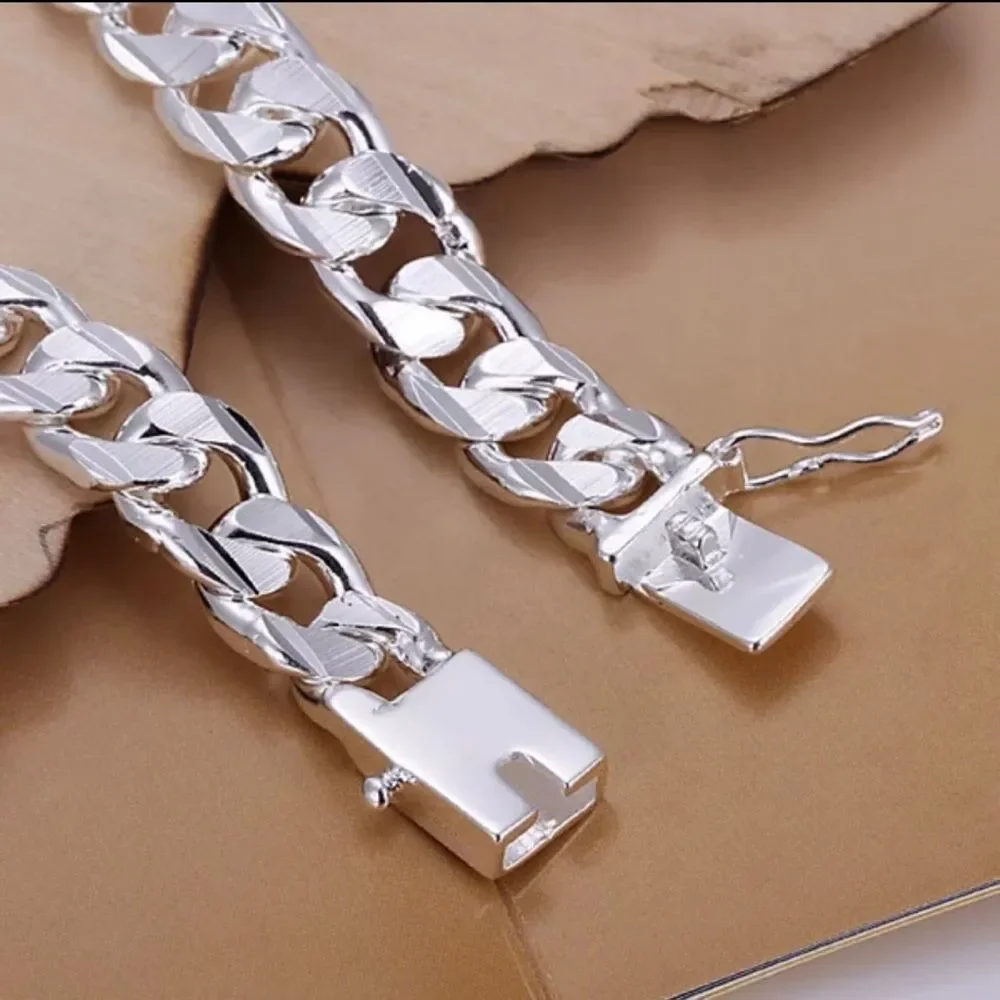 Sterling Silver Chunky Bracelet - Picture 7 of 7